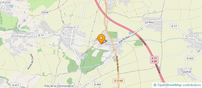 localisation de l'entreprise MADAME YOLANDE VERDIN  DAVAYAT