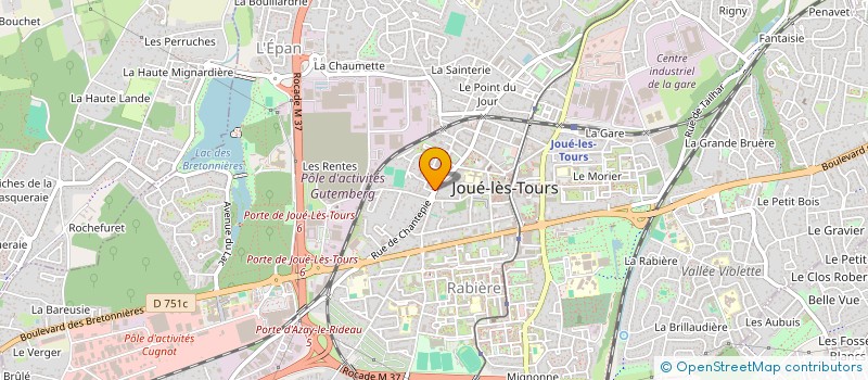 localisation de l'entreprise MADAME YOLENE GRONDIN  JOUE-LES-TOURS