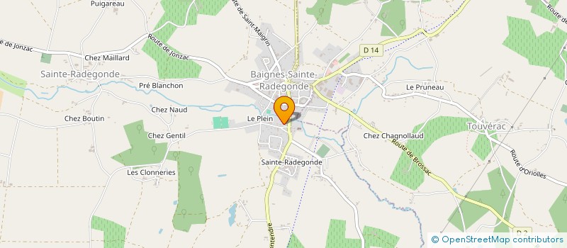 localisation de l'entreprise MADAME YOLENE POLY à BAIGNES-SAINTE-RADEGONDE