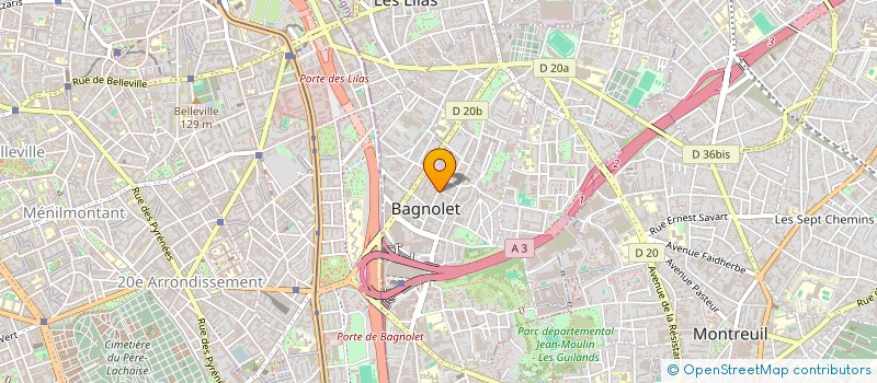 localisation de l'entreprise MADAME YOSRA M'HAMDI à BAGNOLET
