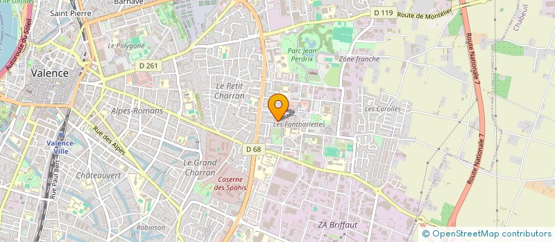 localisation de l'entreprise MADAME YOSSRA SAOUDI  VALENCE