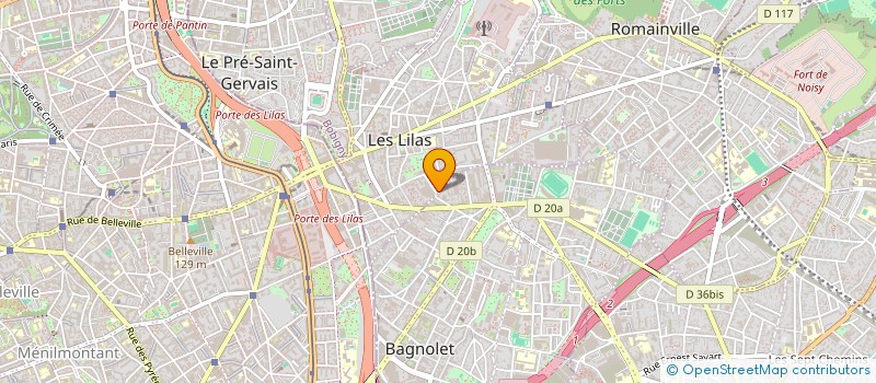 localisation de l'entreprise MADAME YOUSRA LIBTINIOUI  LES LILAS