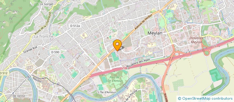 localisation de l'entreprise MADAME YSALINE MATHEVET  MEYLAN