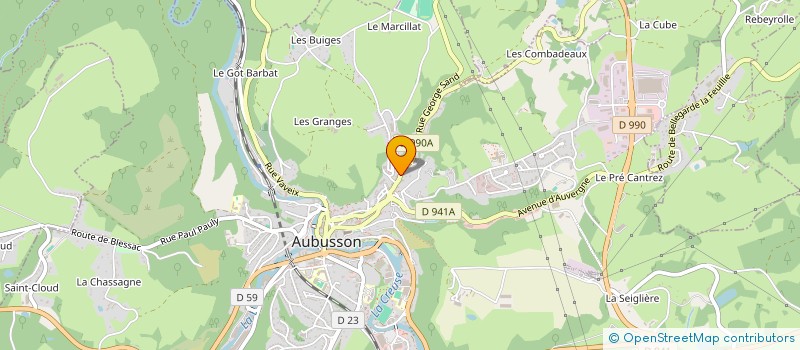 localisation de l'entreprise MADAME YUKIE INABA à AUBUSSON