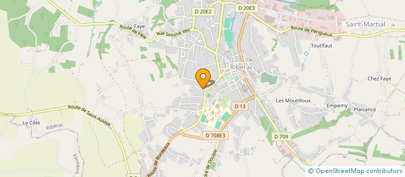 localisation de l'entreprise MADAME YURUANI AUDEMARD  RIBERAC