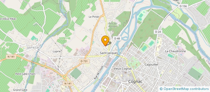 localisation de l'entreprise MADAME YUXIANG LIU à COGNAC