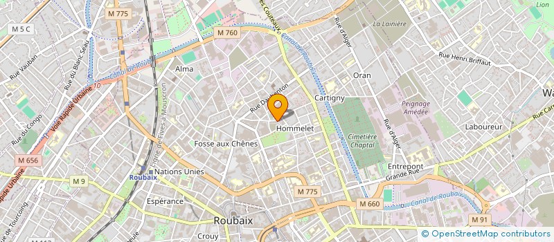 localisation de l'entreprise MADAME YUZHENG ZHU à ROUBAIX