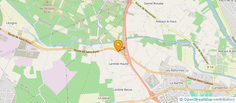 localisation de l'entreprise MADAME YVANA MAILLE à BEZIERS