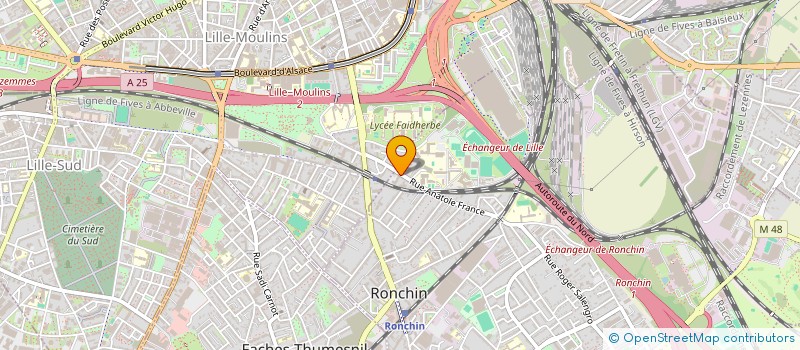 localisation de l'entreprise MADAME YVANE SACHET DEBRABANT  RONCHIN