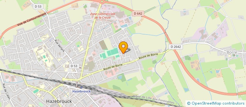 localisation de l'entreprise MADAME YVANIE LEROY  HAZEBROUCK