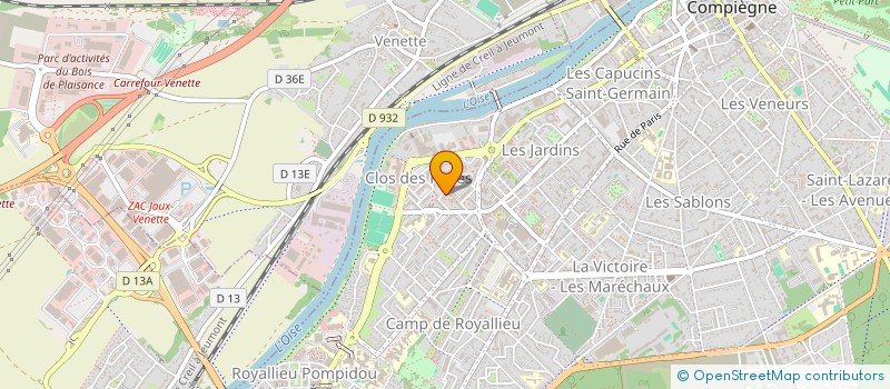 localisation de l'entreprise MADAME YVANNE BOBIBA TAMBO  COMPIEGNE