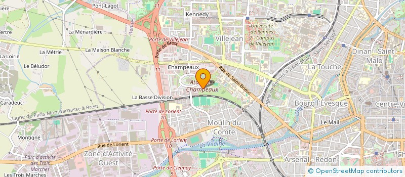 localisation de l'entreprise MADAME YVANNE DOUGUET  RENNES