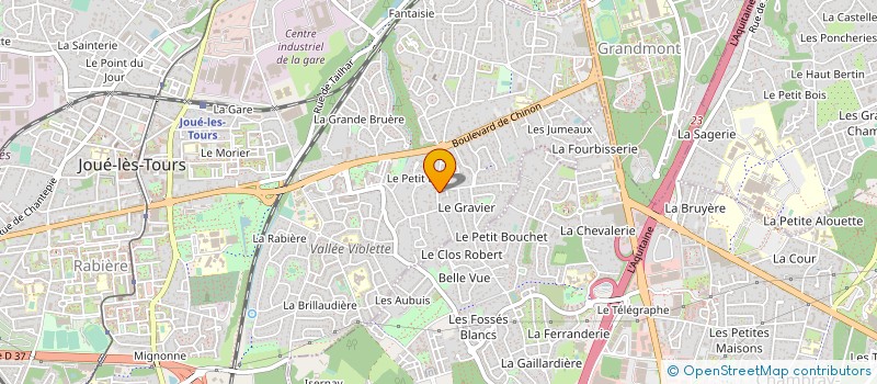 localisation de l'entreprise MADAME YVELINE GATE à JOUE-LES-TOURS
