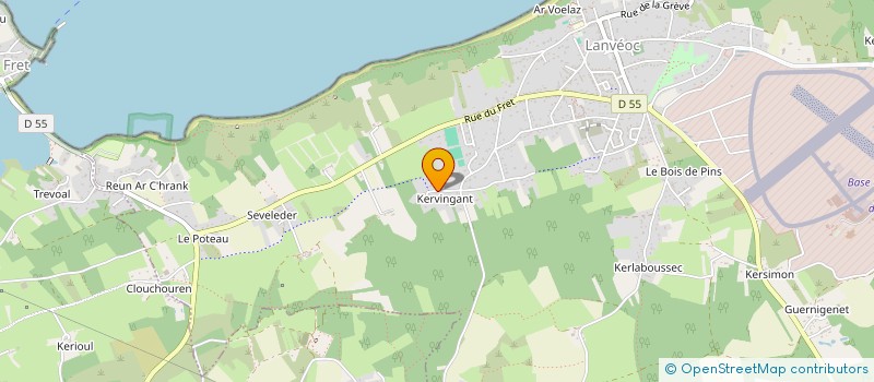 localisation de l'entreprise MADAME YVELINE KERMEL à LANVEOC