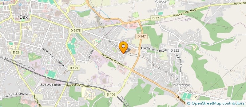 localisation de l'entreprise MADAME YVELINE LAGUE  NARROSSE