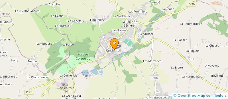 localisation de l'entreprise MADAME YVELINE LE BIHAN  BECHEREL