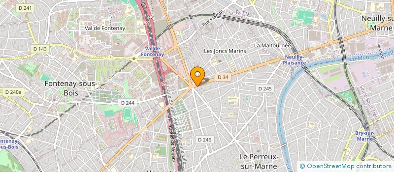 localisation de l'entreprise MADAME YVELINE MALIN  LE PERREUX-SUR-MARNE