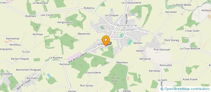 localisation de l'entreprise MADAME YVELINE PRIGENT à POMMERIT-LE-VICOMTE
