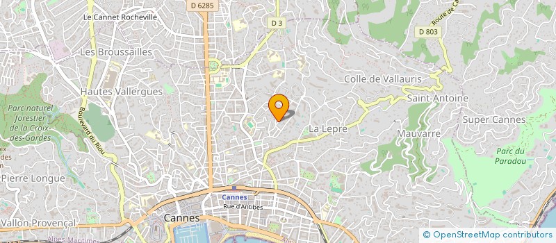 localisation de l'entreprise MADAME YVELINE QUENAULT  CANNES