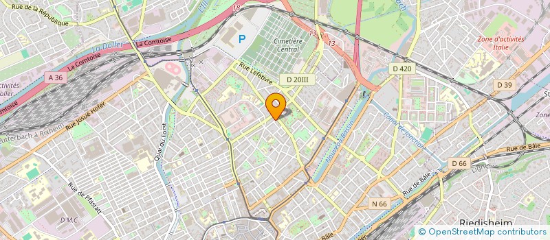 localisation de l'entreprise MADAME YVELINE WALTHER  MULHOUSE