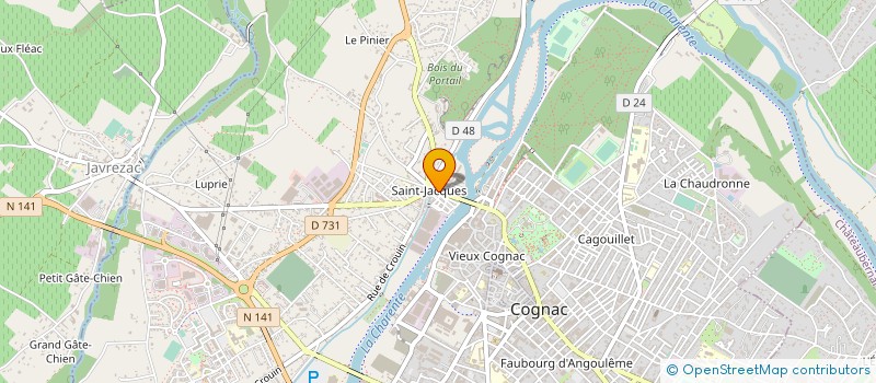 localisation de l'entreprise MADAME YVETTE BABINOT à COGNAC