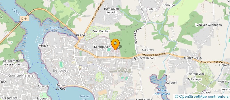 localisation de l'entreprise MADAME YVETTE BARRE  BENODET