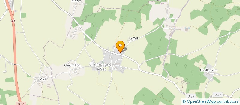 localisation de l'entreprise MADAME YVETTE BEAUMONT  CHAMPAGNE-LE-SEC