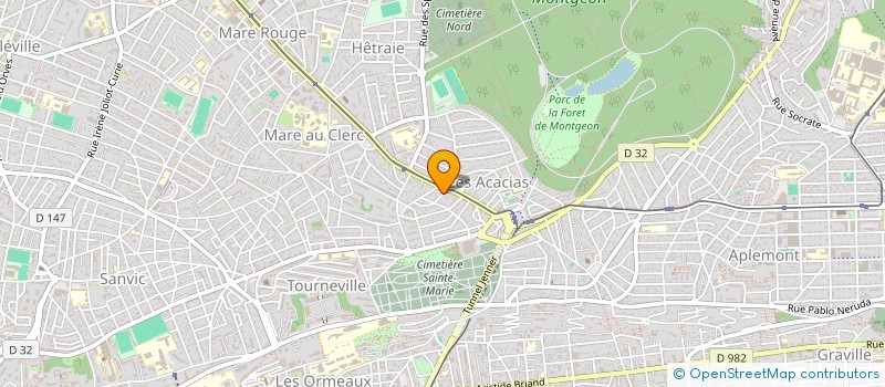 localisation de l'entreprise MADAME YVETTE BINARD à LE HAVRE