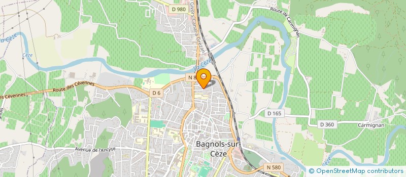 localisation de l'entreprise MADAME YVETTE BLANCHON à BAGNOLS-SUR-CEZE