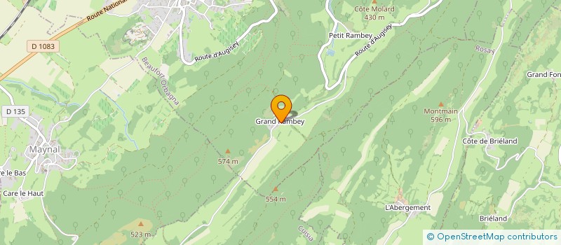 localisation de l'entreprise MADAME YVETTE BOURGEOIS  BEAUFORT-ORBAGNA