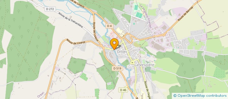 localisation de l'entreprise MADAME YVETTE BRESSON  ORBEC