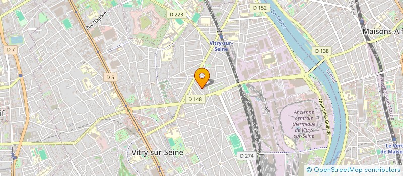 localisation de l'entreprise MADAME YVETTE CALMARD à VITRY-SUR-SEINE