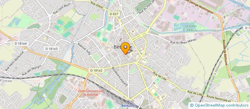 localisation de l'entreprise MADAME YVETTE CAPRON  BETHUNE