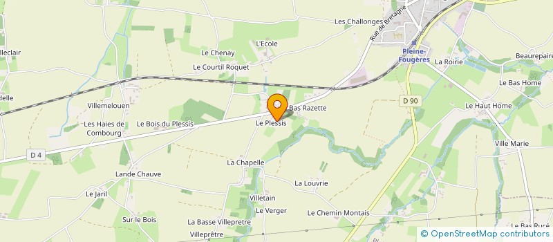 localisation de l'entreprise MADAME YVETTE CARRE  PLEINE-FOUGERES