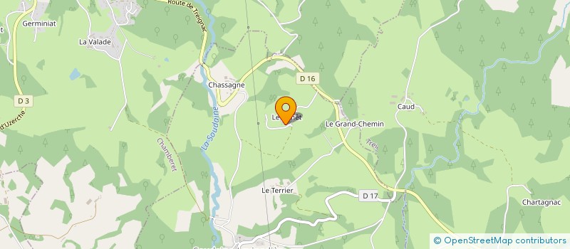 localisation de l'entreprise MADAME YVETTE CHAMPEAU  SOUDAINE-LAVINADIERE