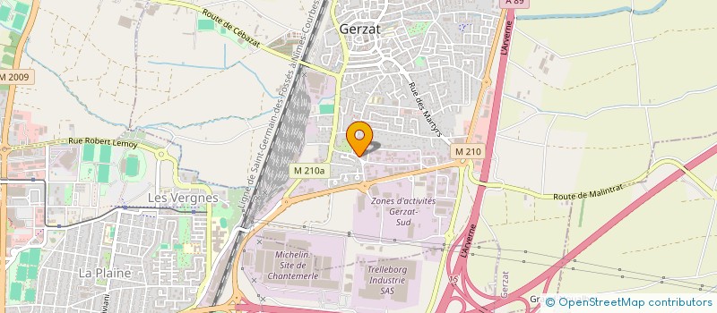 localisation de l'entreprise MADAME YVETTE CHARBONNEL  GERZAT