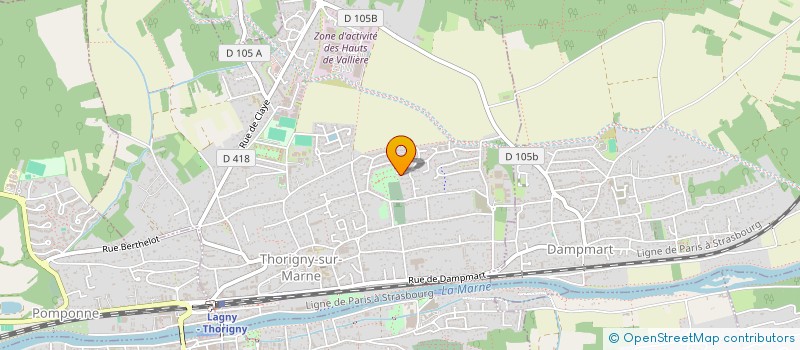 localisation de l'entreprise MADAME YVETTE CHARTIER  THORIGNY-SUR-MARNE