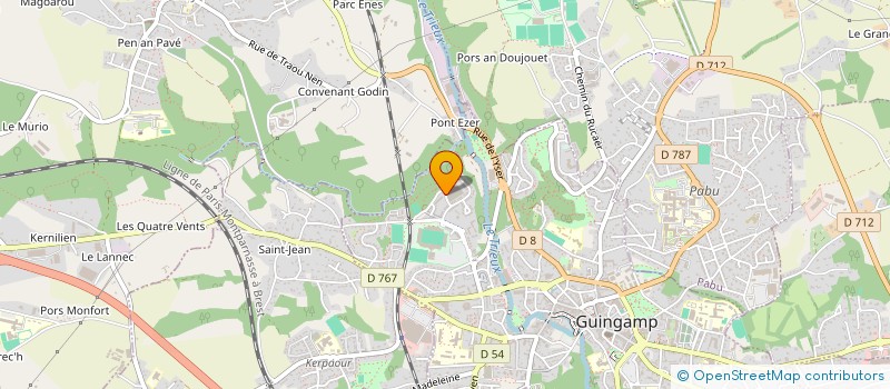 localisation de l'entreprise MADAME YVETTE CLOAREC à GUINGAMP