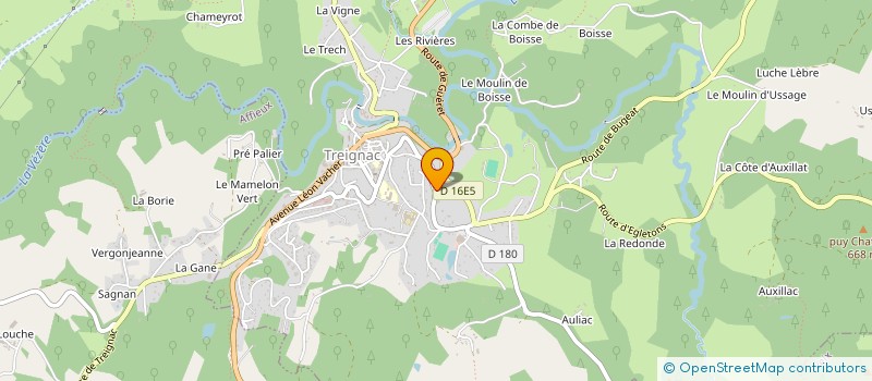 localisation de l'entreprise MADAME YVETTE COUTURAS  TREIGNAC