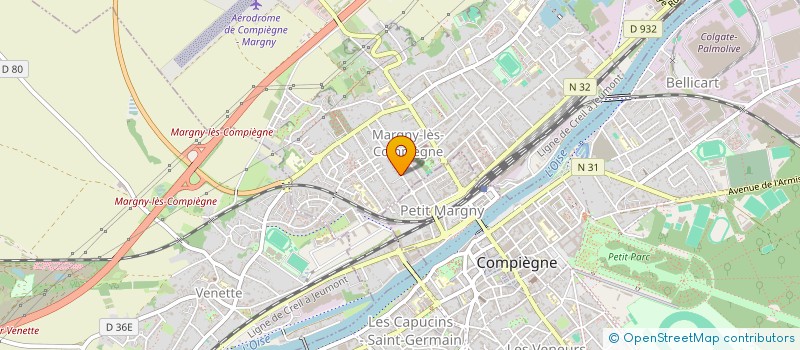 localisation de l'entreprise MADAME YVETTE D'ARANJO  MARGNY-LES-COMPIEGNE