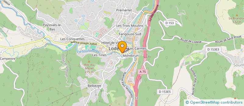 localisation de l'entreprise MADAME YVETTE DANNELY  LODEVE