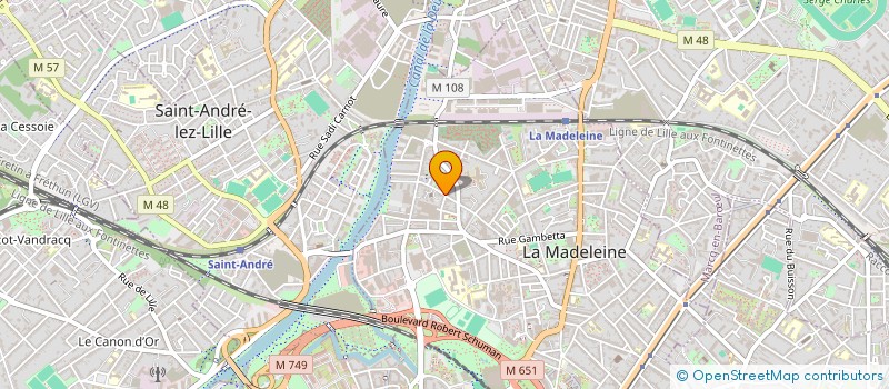 localisation de l'entreprise MADAME YVETTE DEKINDT à LA MADELEINE