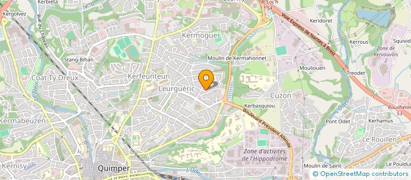 localisation de l'entreprise MADAME YVETTE DERVOET à QUIMPER