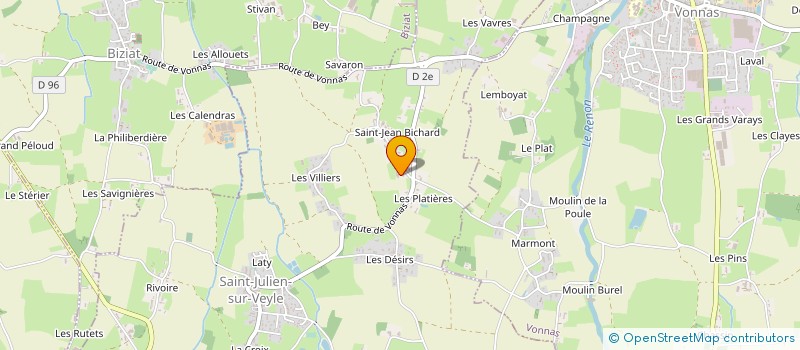 localisation de l'entreprise MADAME YVETTE DRUGUET  SAINT-JULIEN-SUR-VEYLE