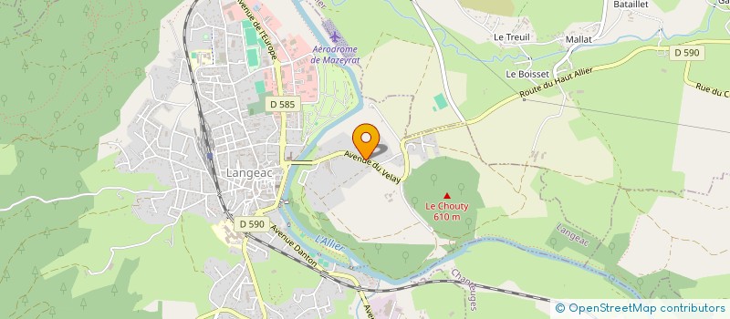 localisation de l'entreprise MADAME YVETTE DUCULTY  LANGEAC