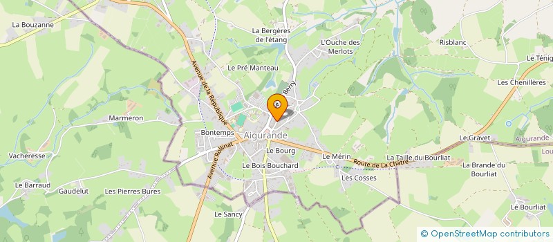 localisation de l'entreprise MADAME YVETTE DUPEUX à AIGURANDE