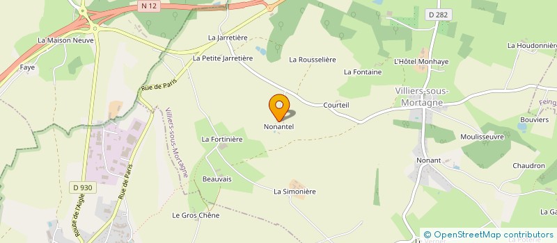 localisation de l'entreprise MADAME YVETTE DUPONT à VILLIERS-SOUS-MORTAGNE