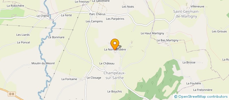 localisation de l'entreprise MADAME YVETTE EPINETTE à CHAMPEAUX SUR SARTHE