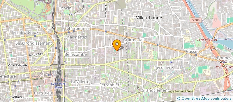 localisation de l'entreprise MADAME YVETTE FARISSIER à VILLEURBANNE