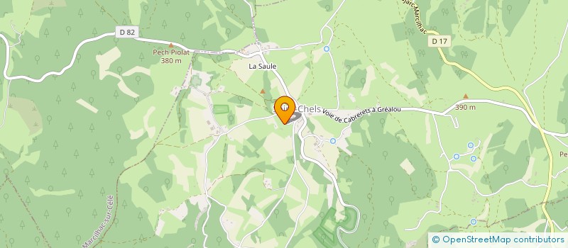 localisation de l'entreprise MADAME YVETTE FLAUJAC  SAINT-CHELS